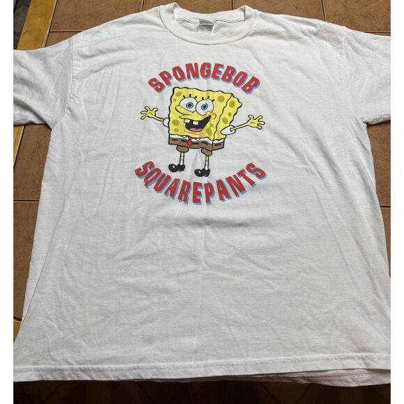 Gildan Other - Vintage Y2K SpongeBob SquarePants T Shirt Sz XL‎ Movie Cartoon TV Nickelodeon